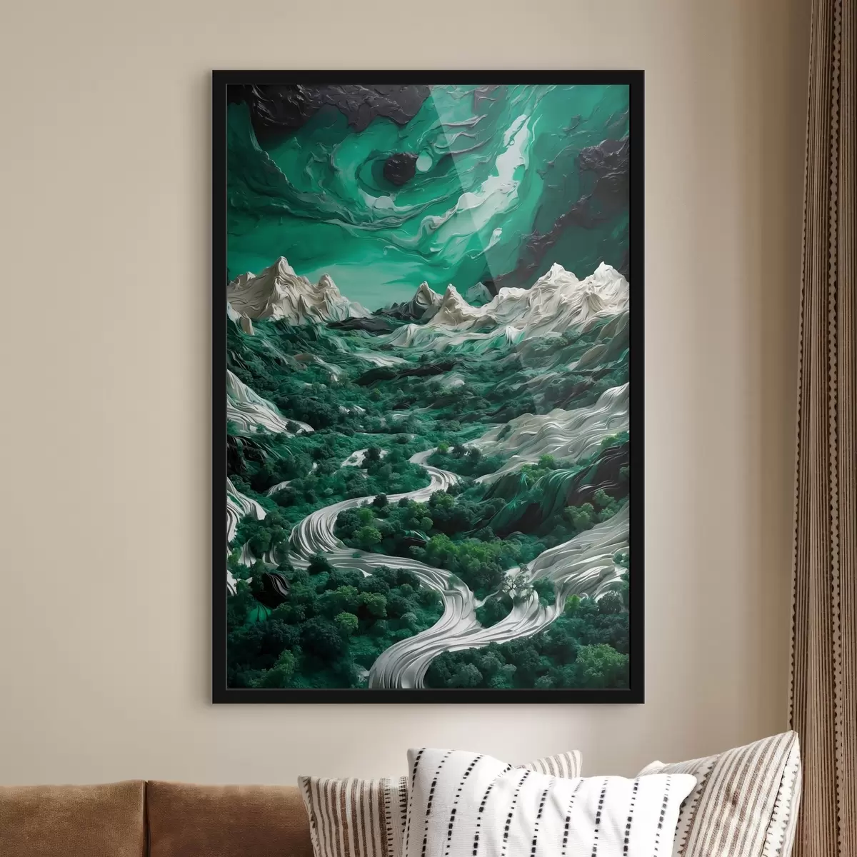 Poster Montagne e foreste astratte f42512
