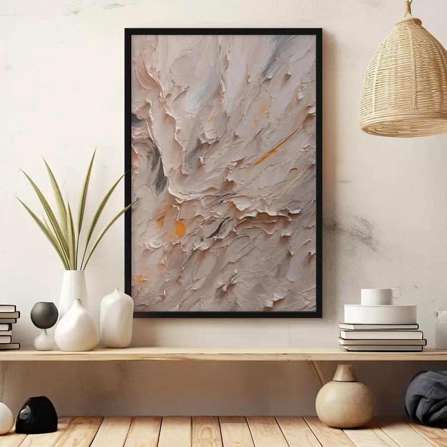 carta da parati Pittura astratta con colori neri e gialli in stile pittura ad olio nr. f42526