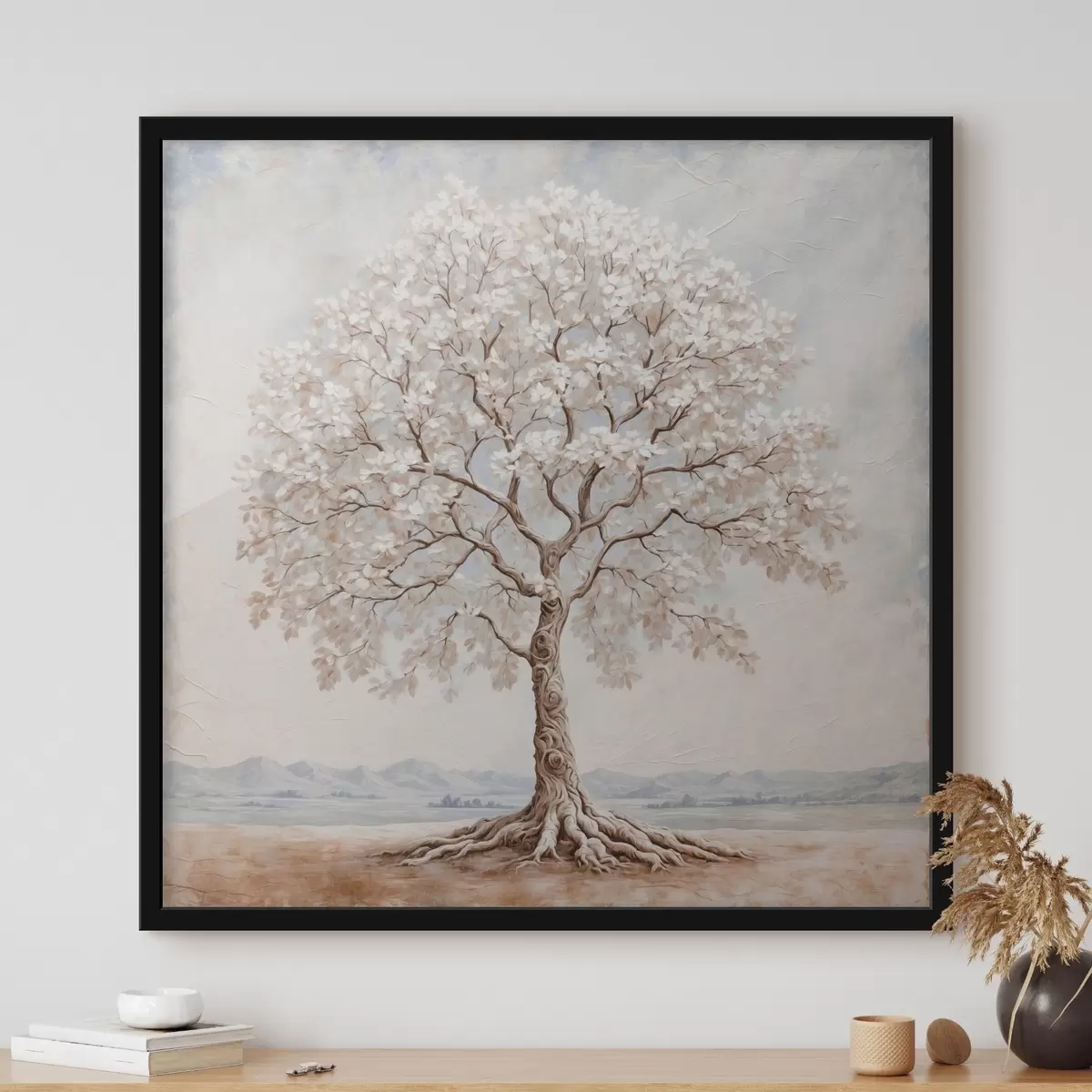 Poster Albero in stile cartnia con acrilici f42548