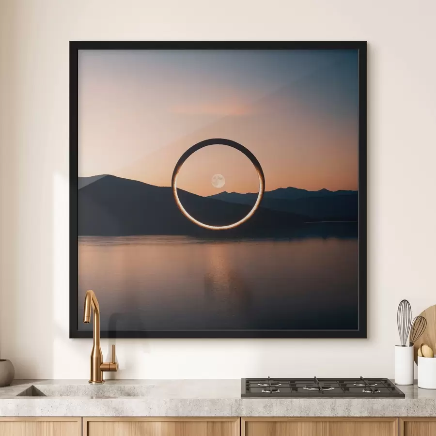 carta da parati Foto della luna attraverso l'anello nr. f42550