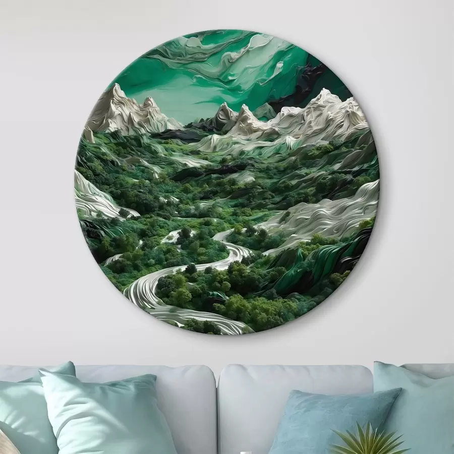 carta da parati Montagne e foreste astratte nr. r42512