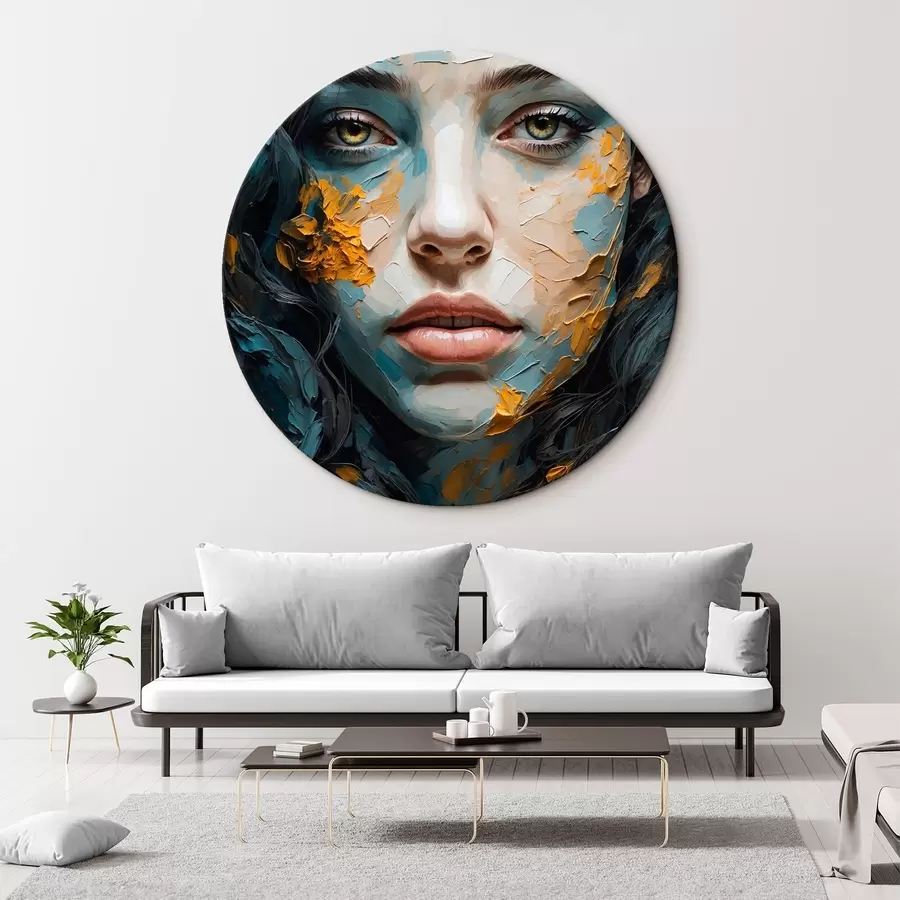 carta da parati Volto di ragazza in stile pittura ad olio nr. r42538