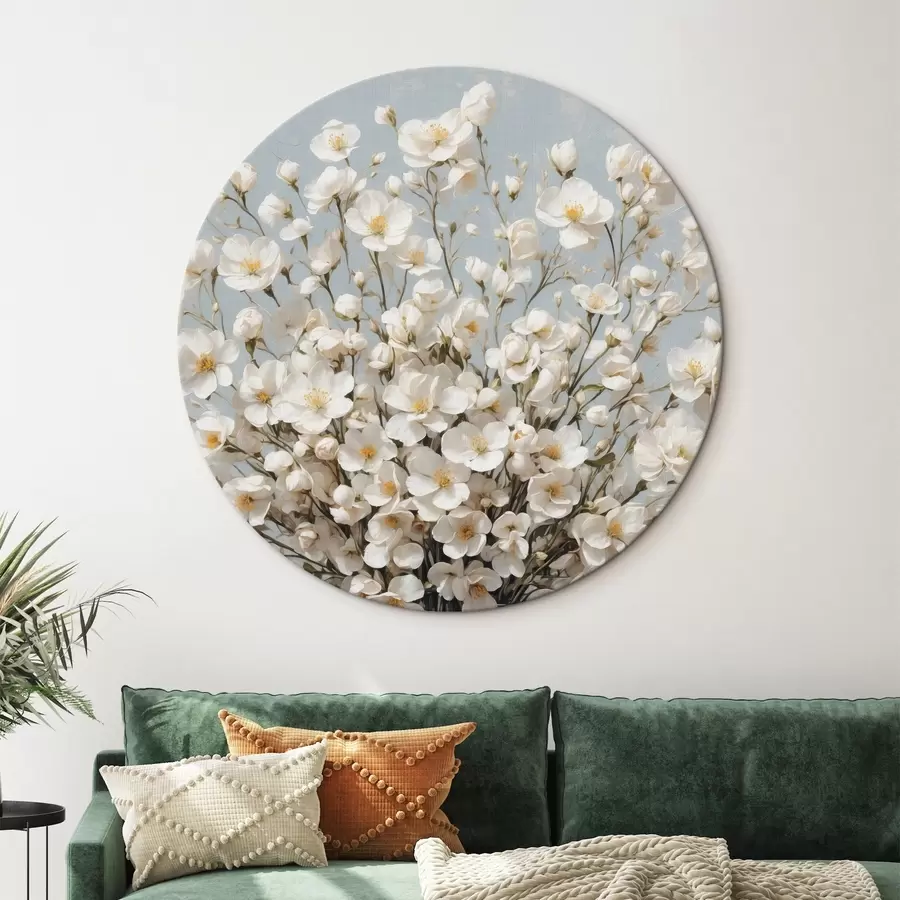 carta da parati Fiori bianchi in vaso trasparente nr. r42547