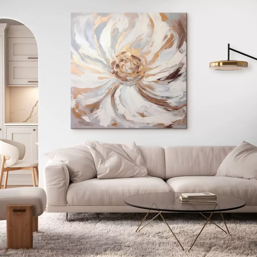 carta da parati Fiore grande bianco di tendenza nr. s42636