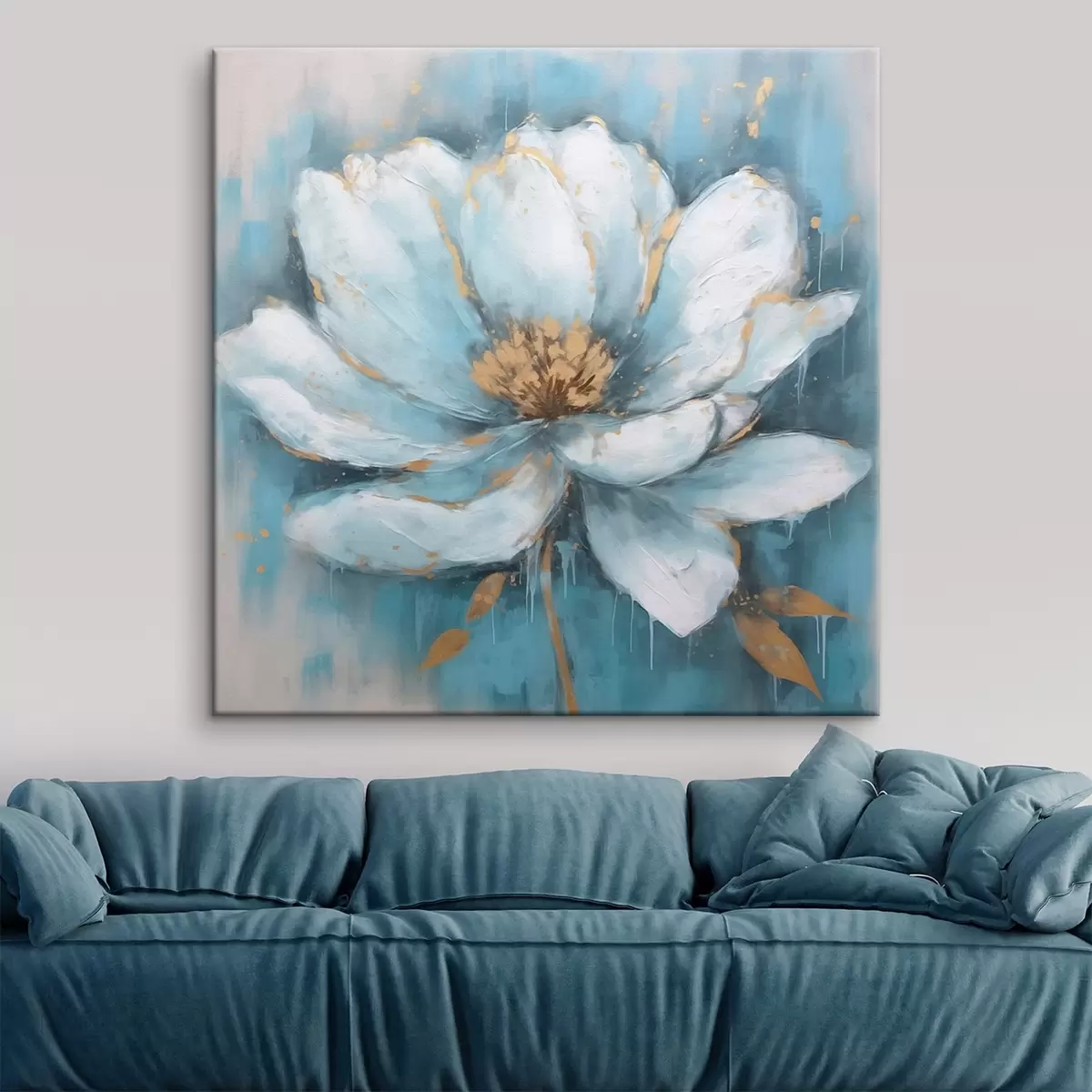 carta da parati Tendenza fiore blu nr. s42638