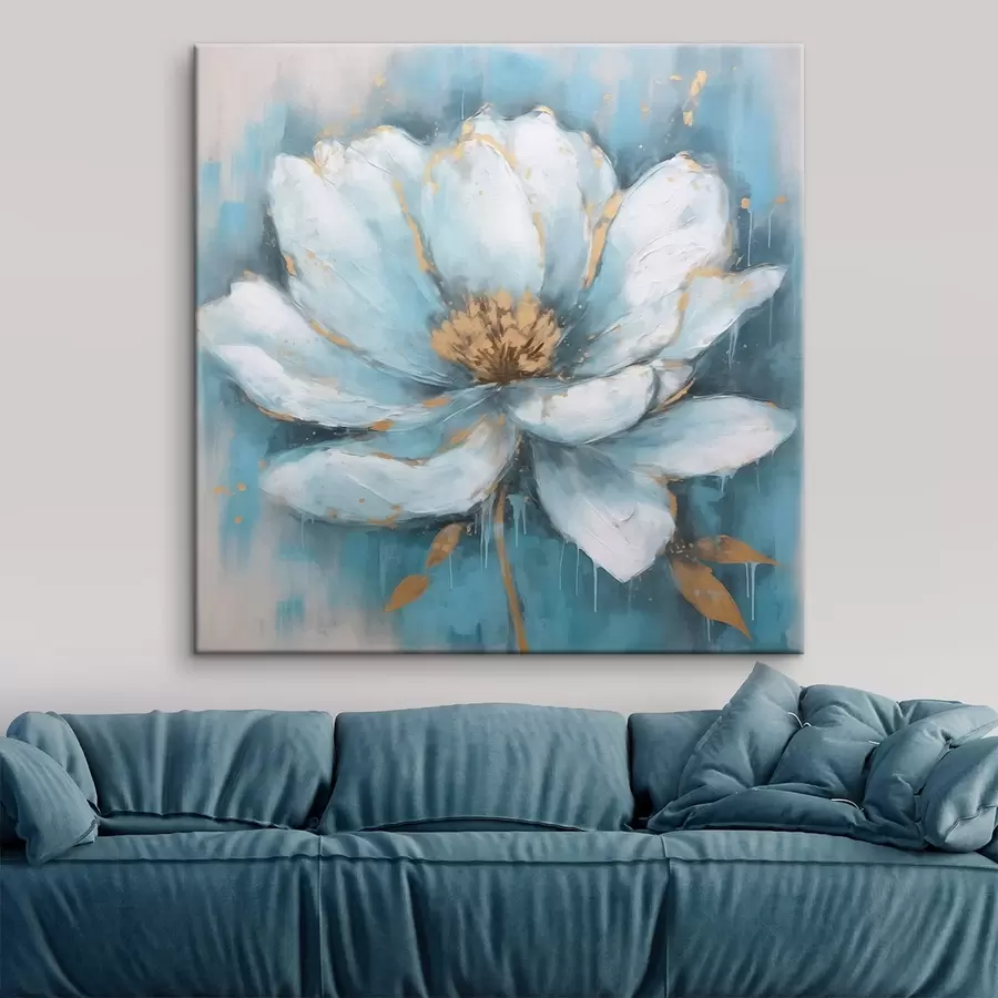 carta da parati Tendenza fiore blu nr. s42638