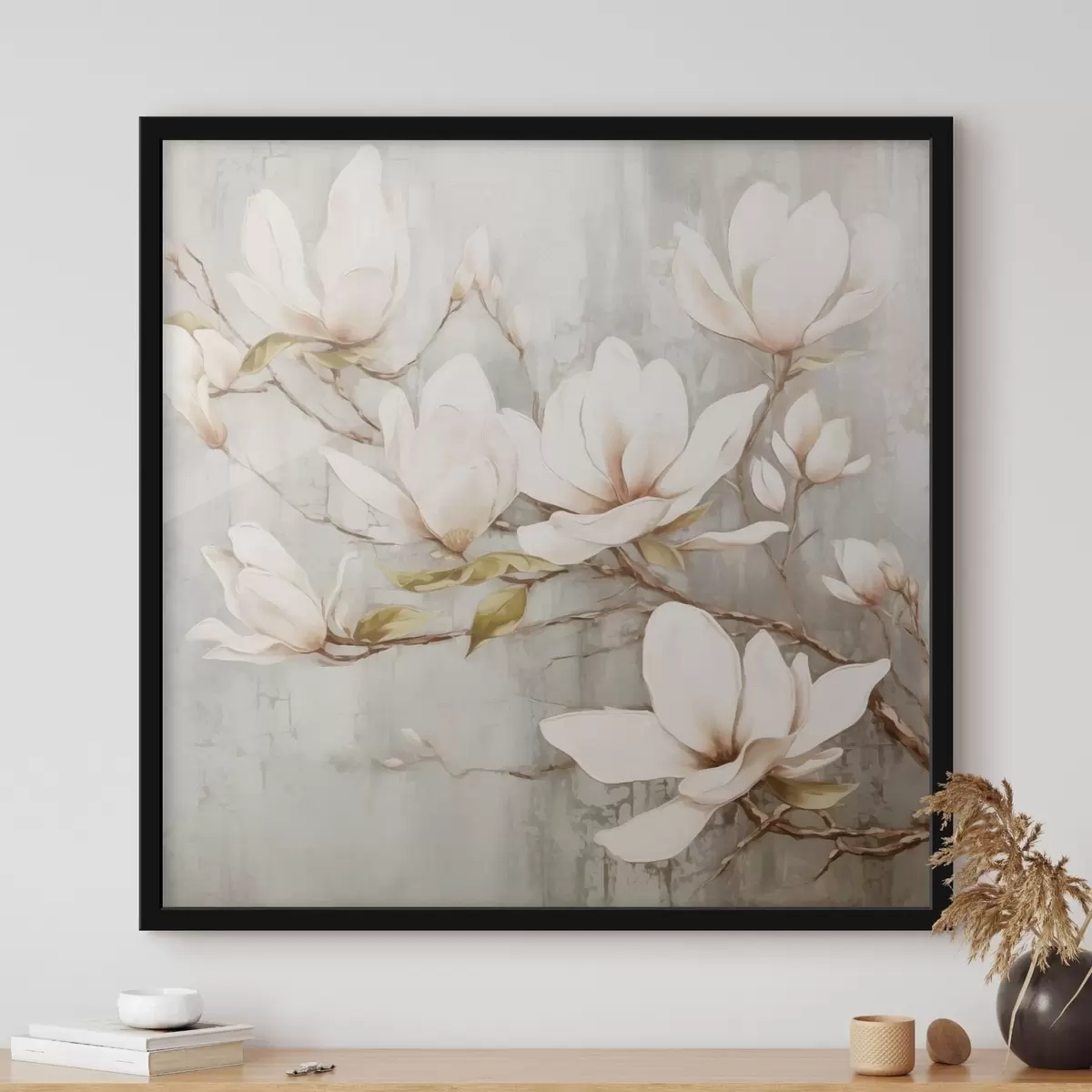 Poster Tendenza ramo con fiori di magnolia f42632