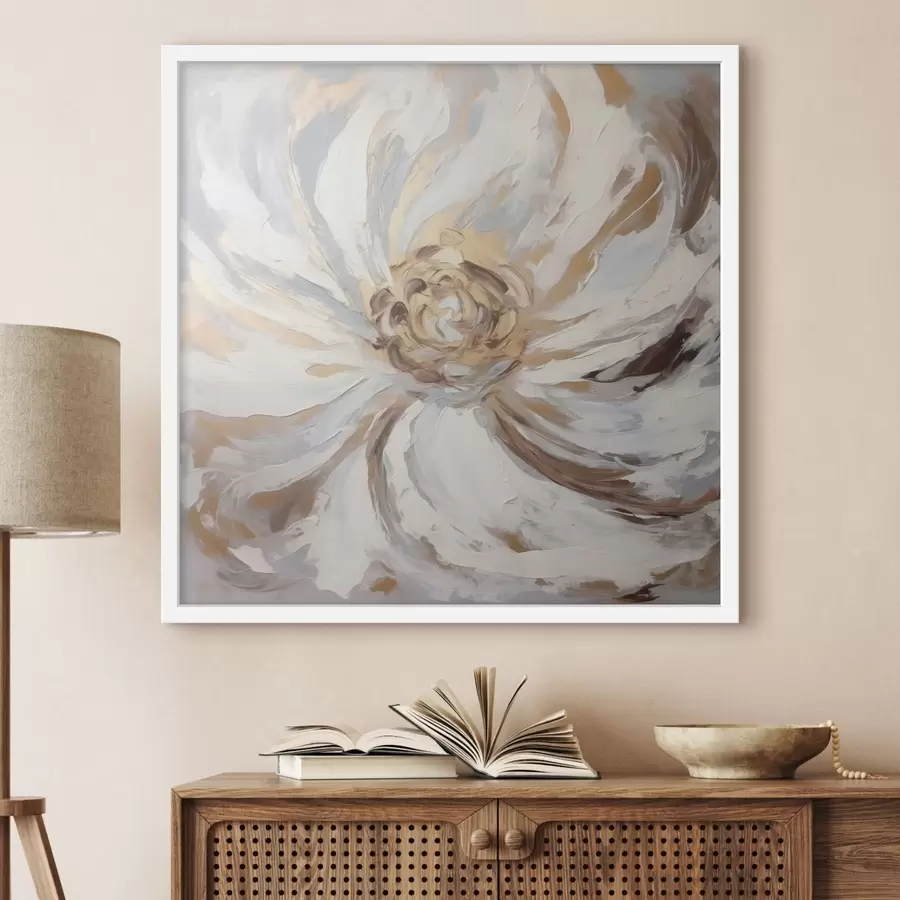 carta da parati Fiore grande bianco di tendenza nr. f42636