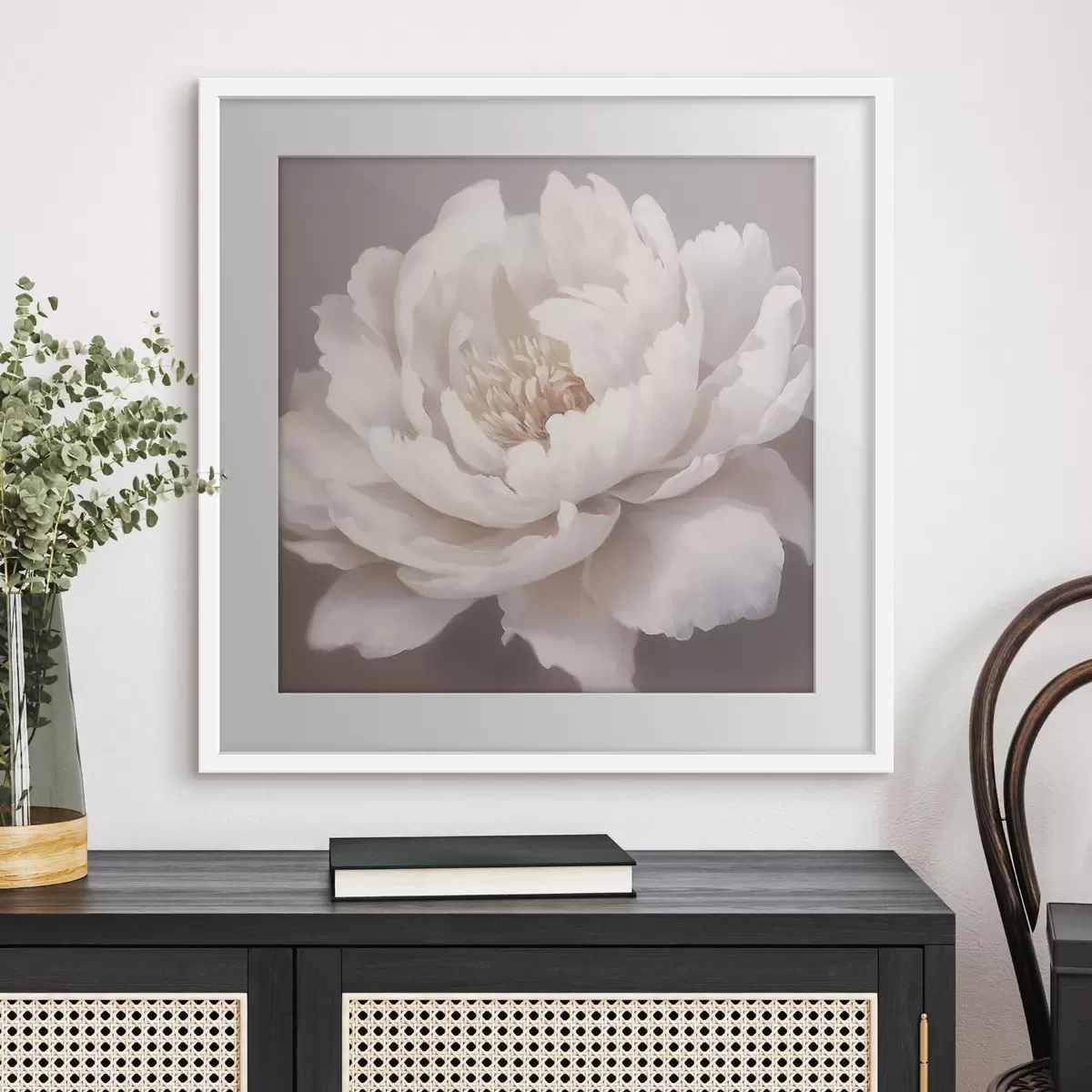 Poster Peonia bianca grande f42637
