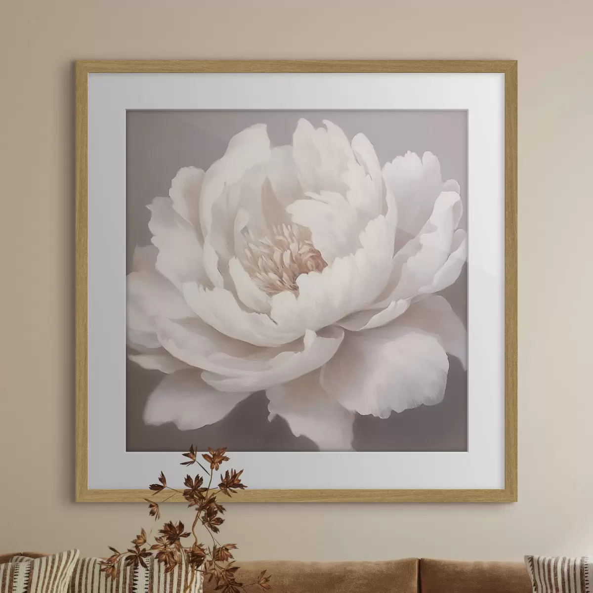 Poster Peonia bianca grande f42637
