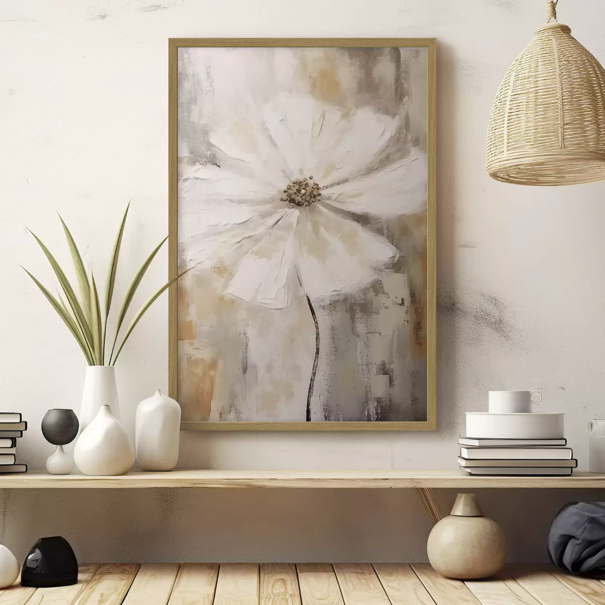 Poster Tendenza fiore bianco f42640