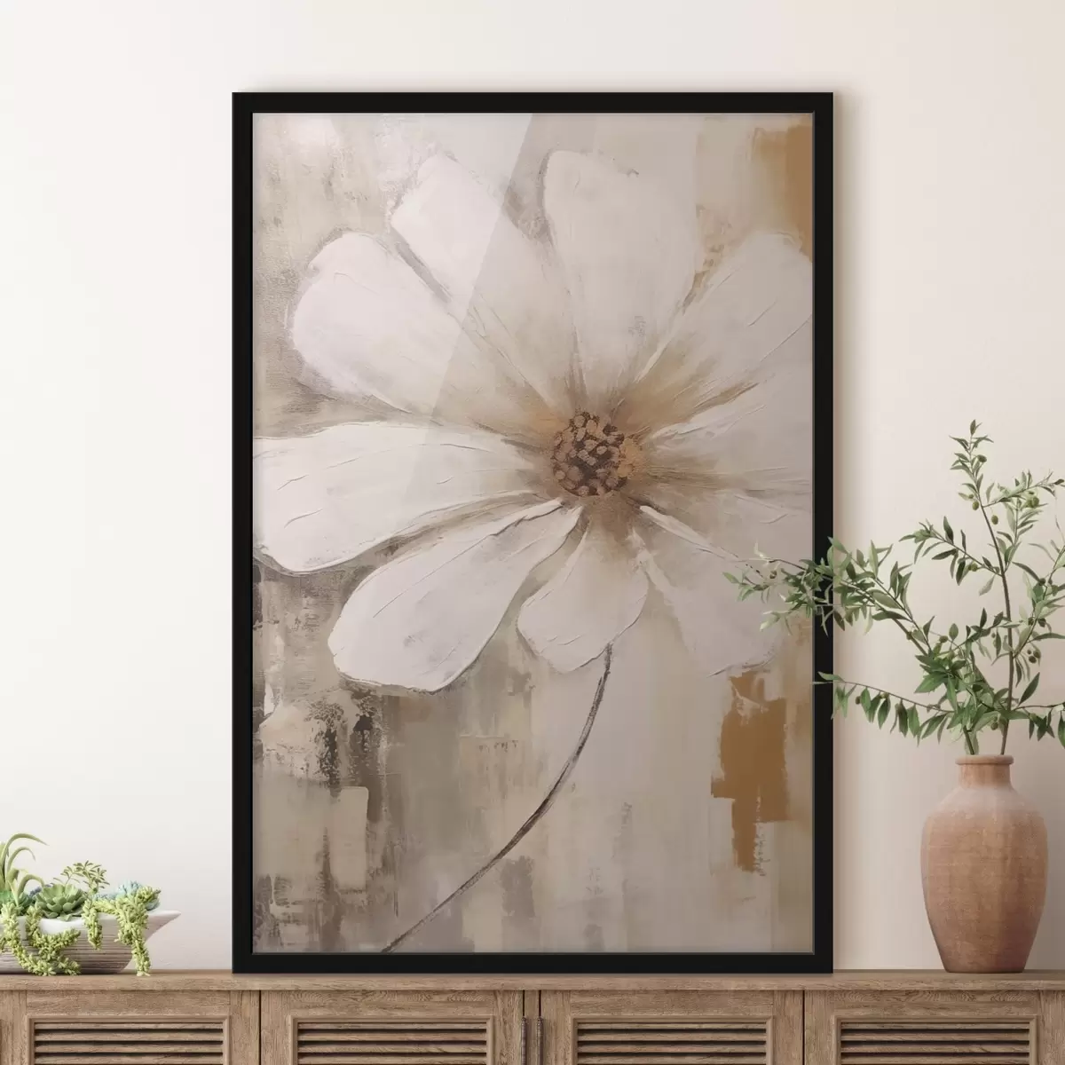 Poster Grande fiore bianco f42641