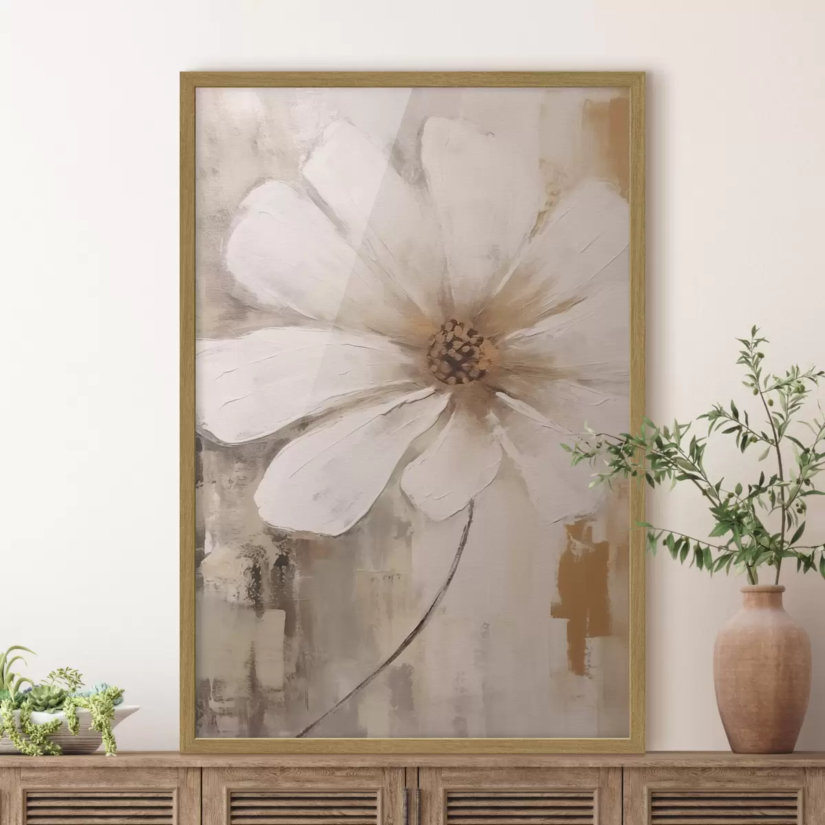 Poster Grande fiore bianco f42641