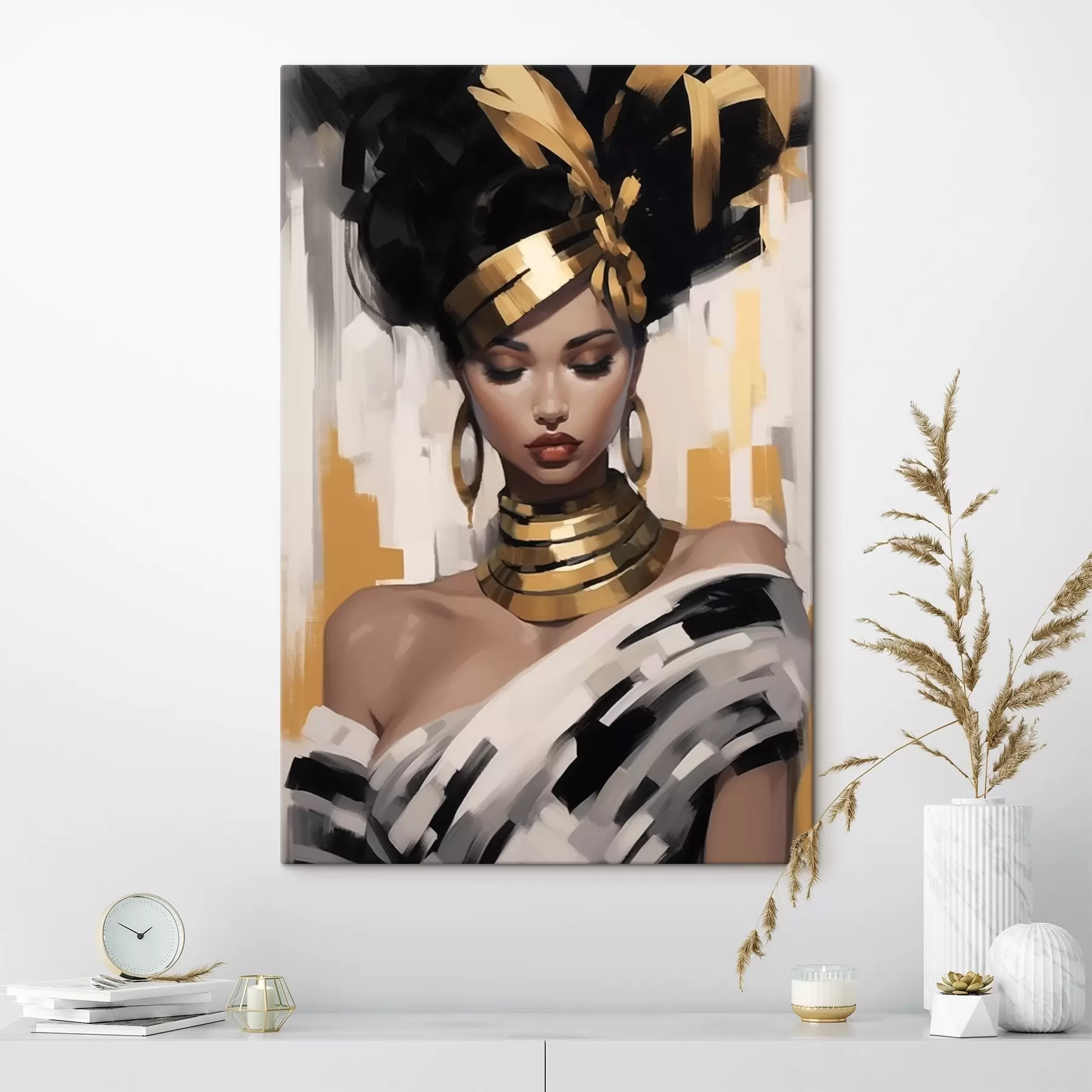 carta da parati Ritratto di donna con stile etnico moderno nr. s42648