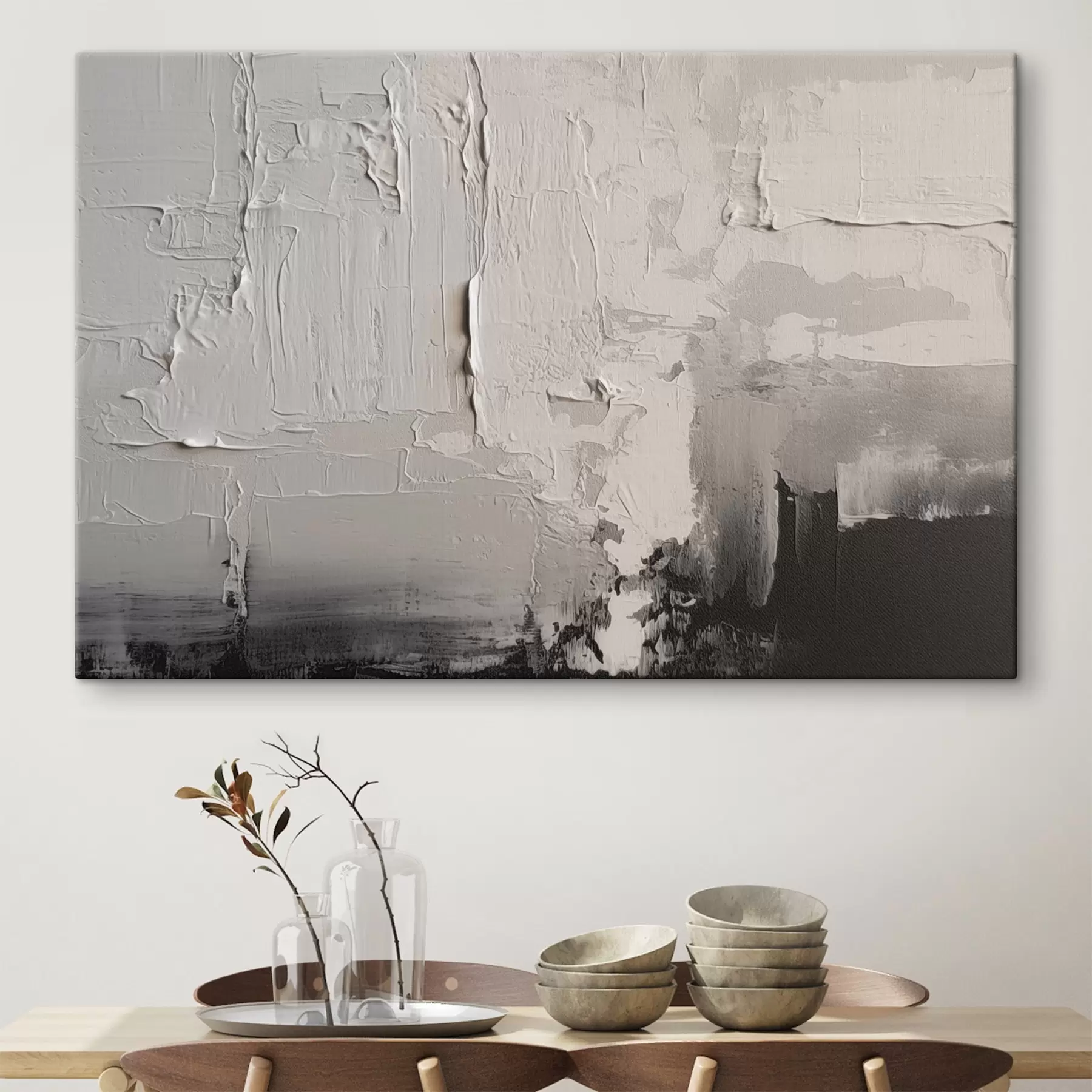 carta da parati Tonalità strutturate di bianco e grigio nr. s42650