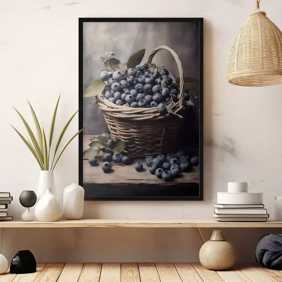 Poster Cestino con mirtilli f42645