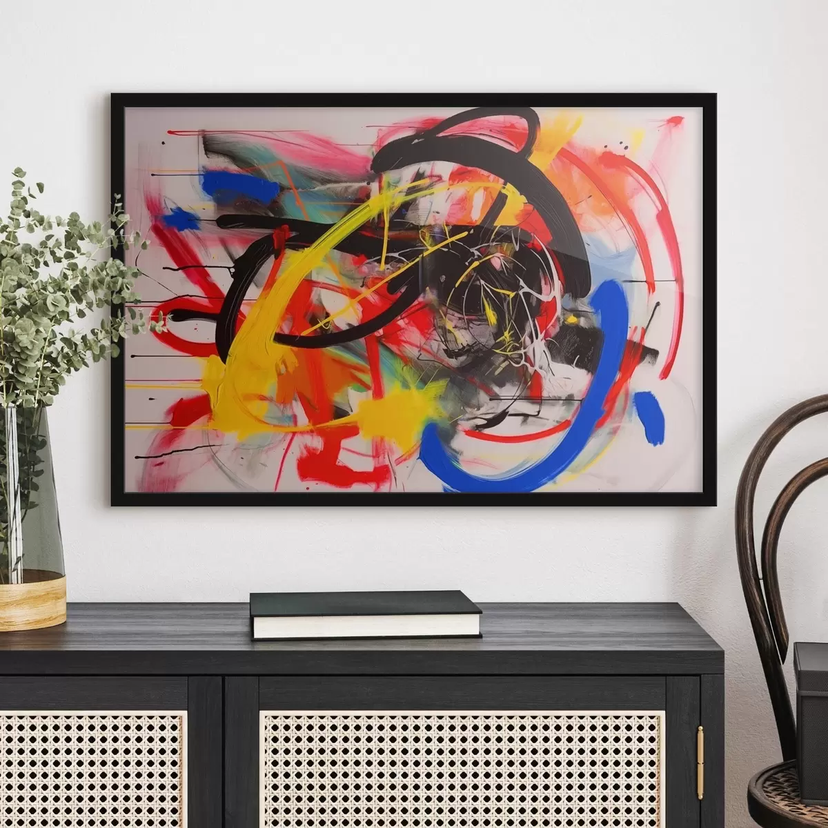 Poster Composizione astratta con colori vivaci f42663