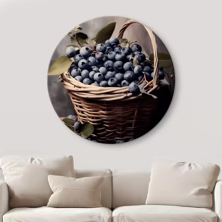 carta da parati Cestino con mirtilli nr. r42645