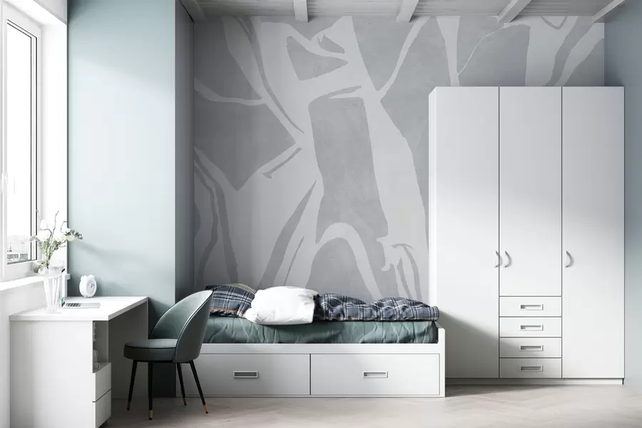 carta da parati Carta da parati geometrica grunge astratta di colore blu nr. w02917v1