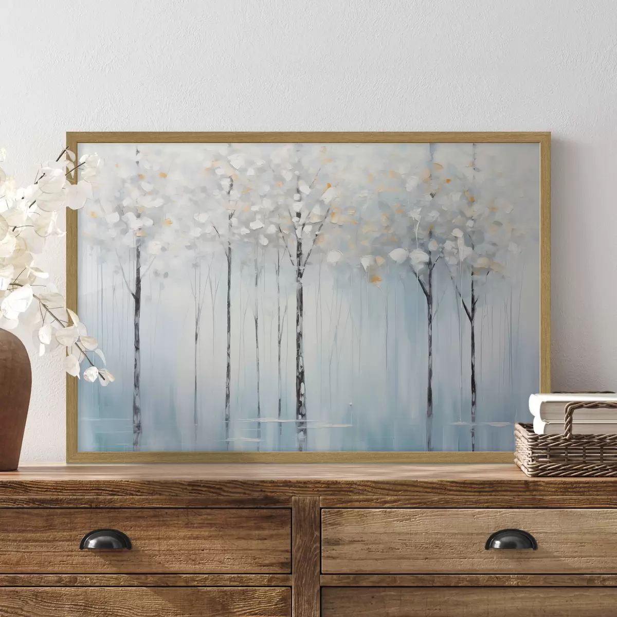 Poster Alberi del silenzio blu f42731