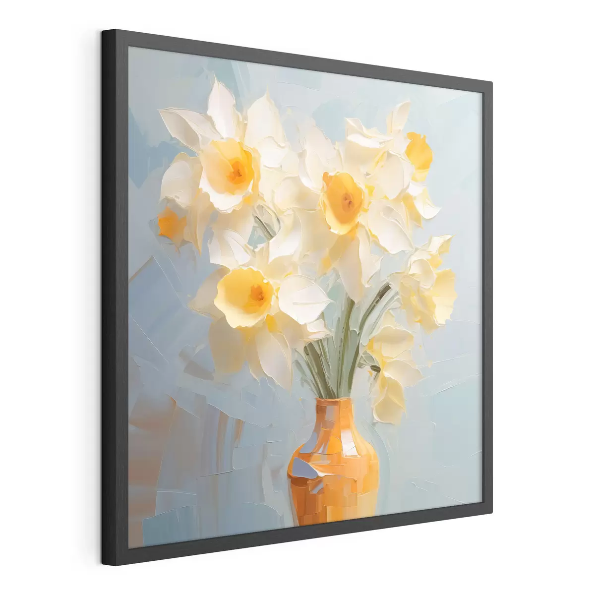 Poster Bouquet di narcisi in un vaso a imitazione di un dipinto f42749