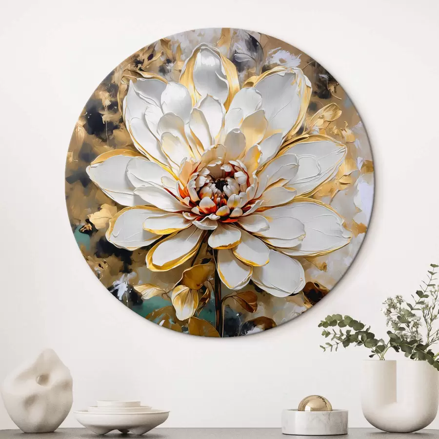 carta da parati Fiore astratto con schizzi di vernice sullo sfondo nr. r42707