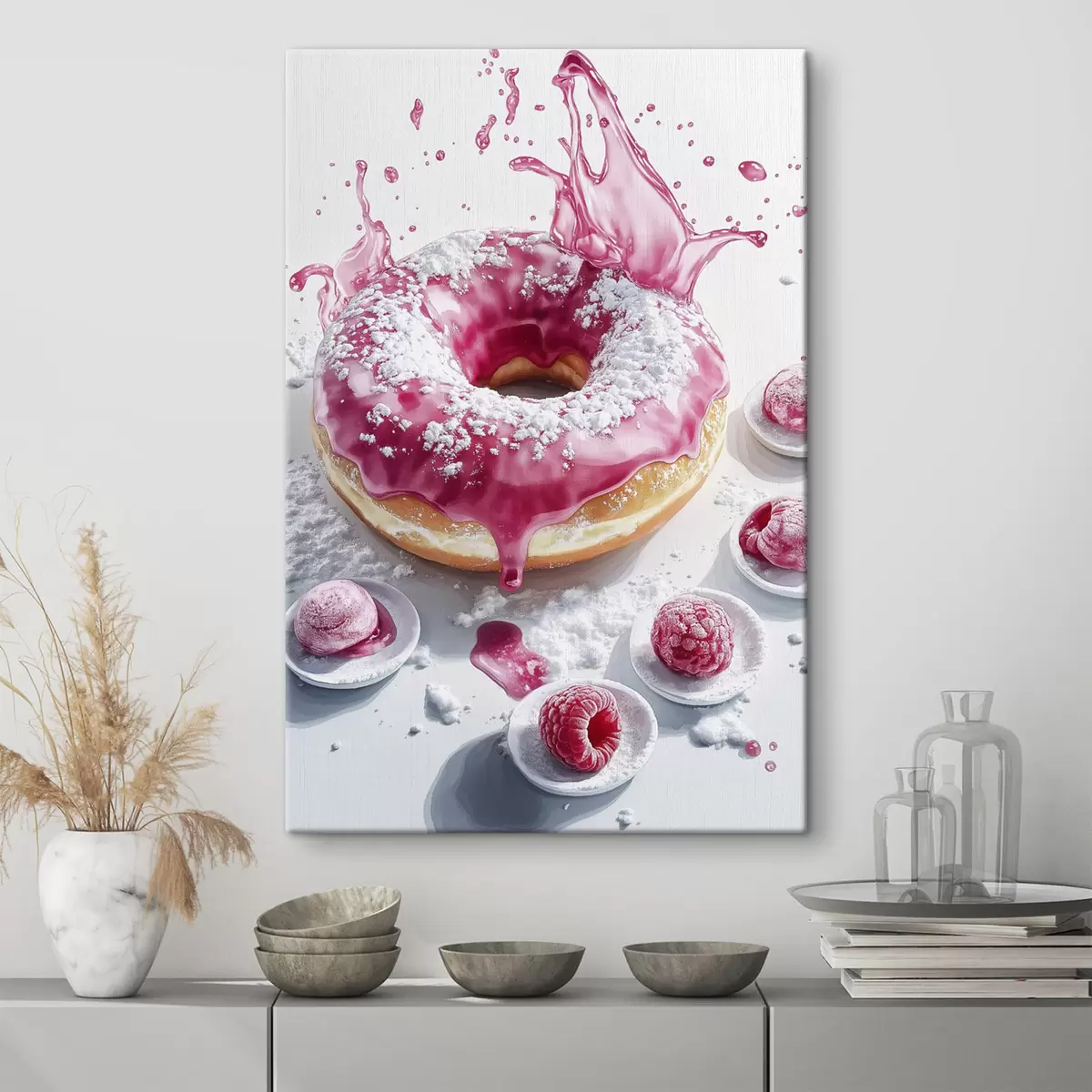 carta da parati Donazione realistica con bacche e glassa rosa nr. s42790
