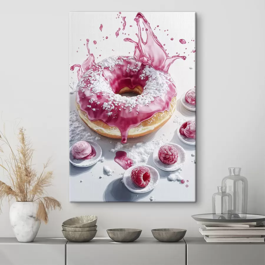 carta da parati Donazione realistica con bacche e glassa rosa nr. s42790