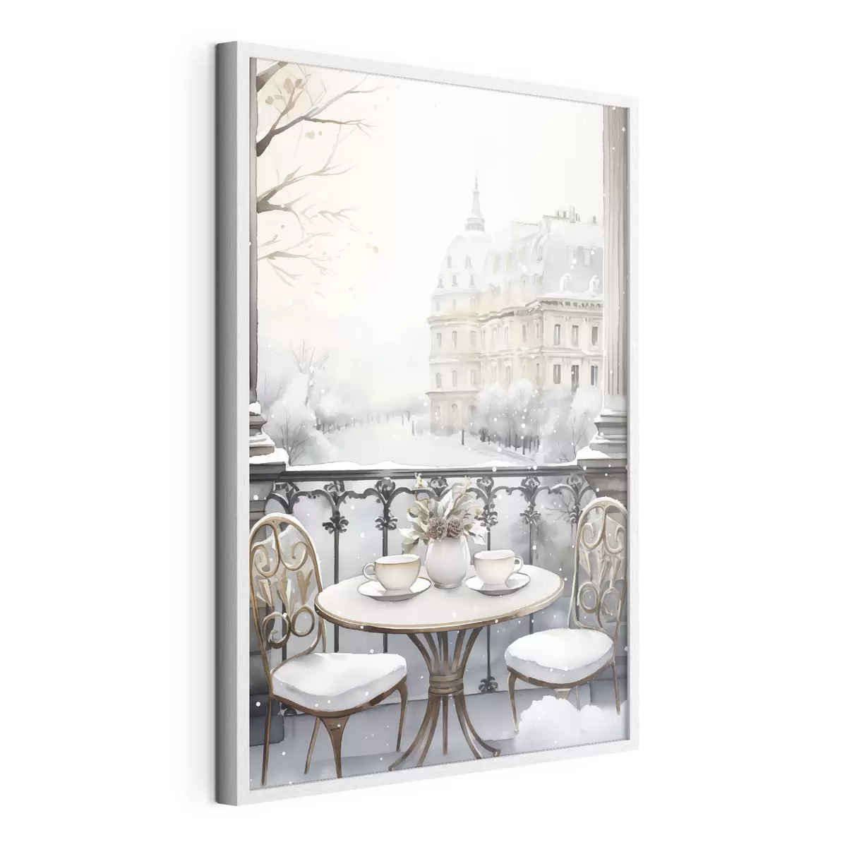 Poster Bel caffè, tazze di tè, stile bohémien, acquerello, estetica invernale f42796