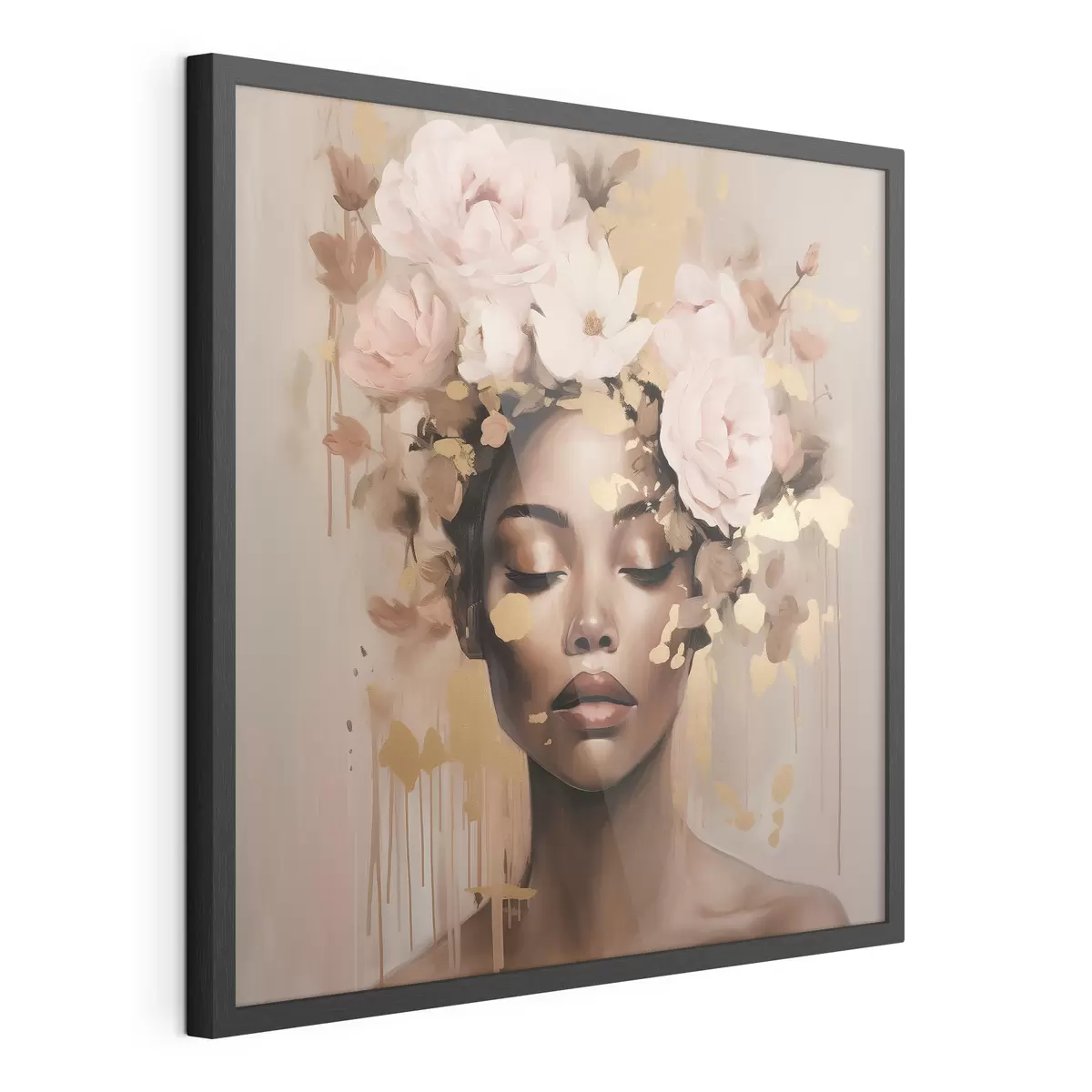 Poster Ragazza con corona di fiori f42814