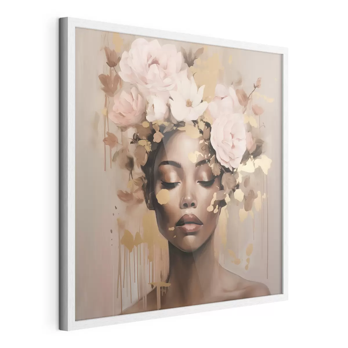 Poster Ragazza con corona di fiori f42814