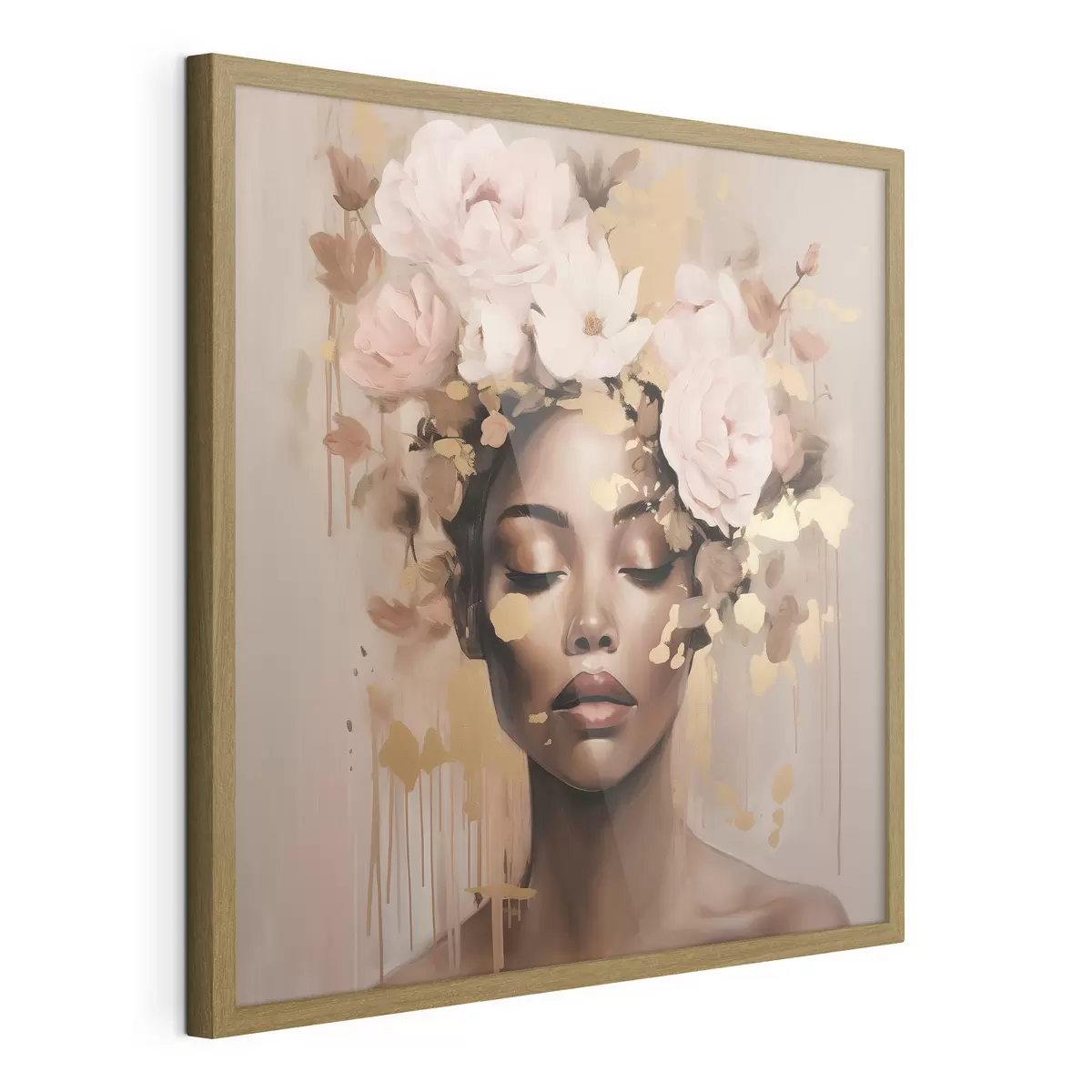 Poster Ragazza con corona di fiori f42814