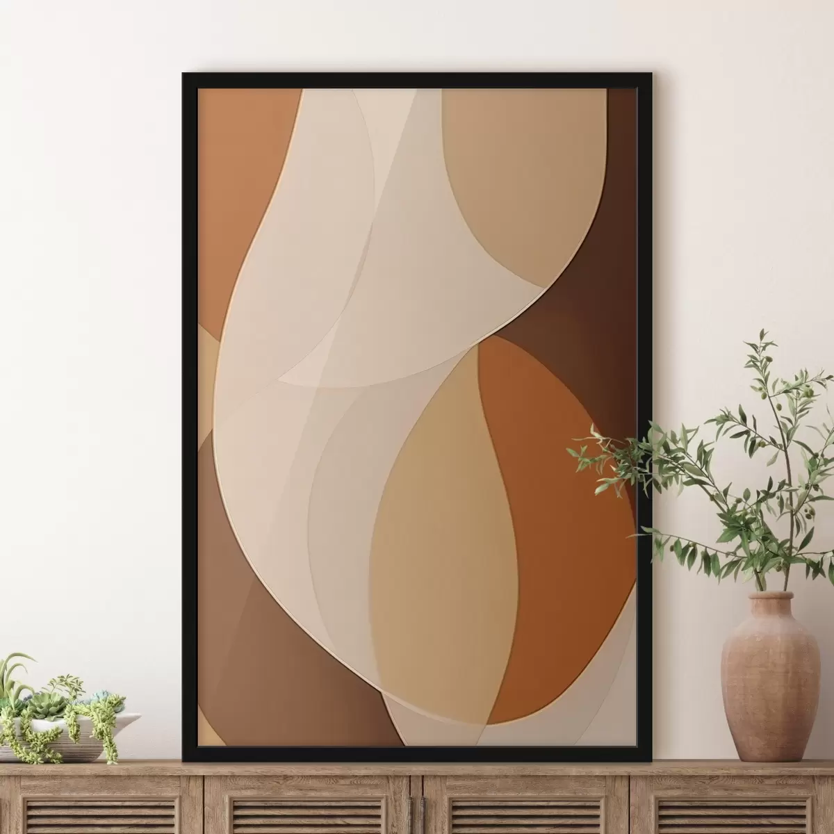 Poster Motivo astratto di forme morbide f42817