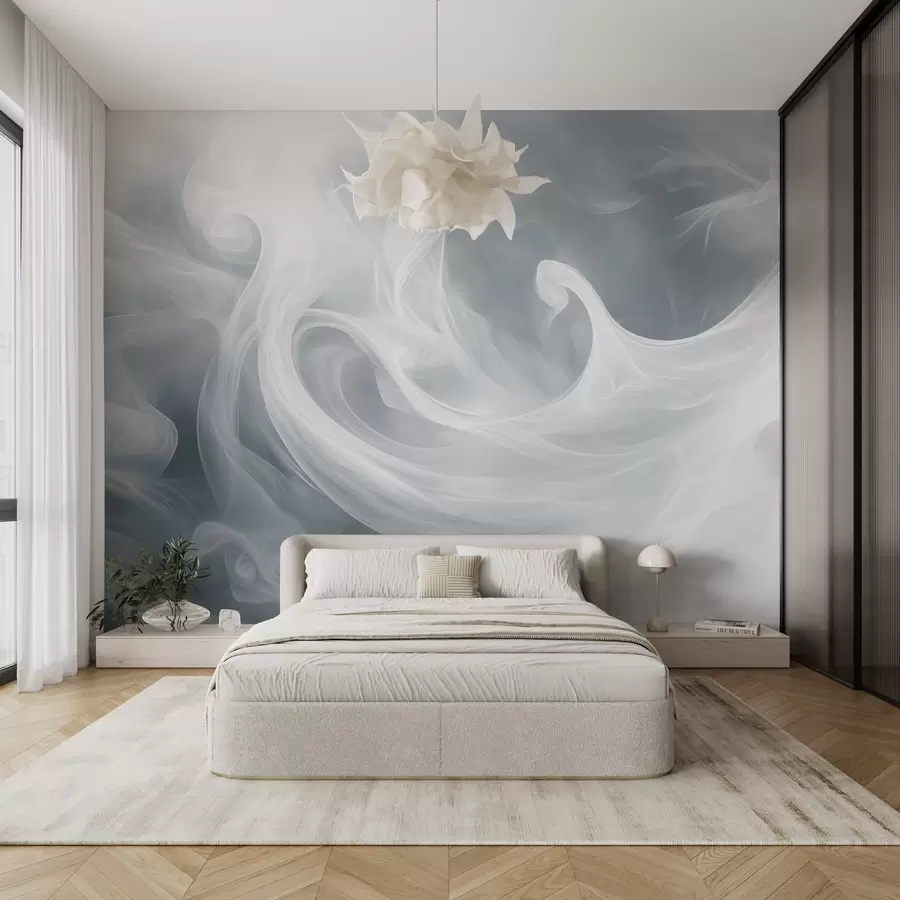 Carta da parati Cielo Astrazione di fumo nei toni del blu n. w08708