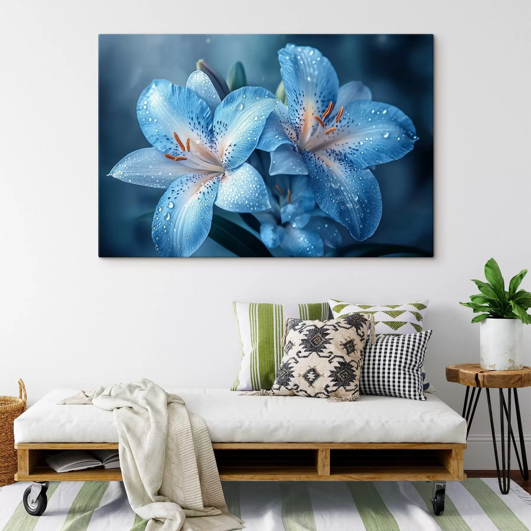 carta da parati Gigli blu nr. s42848