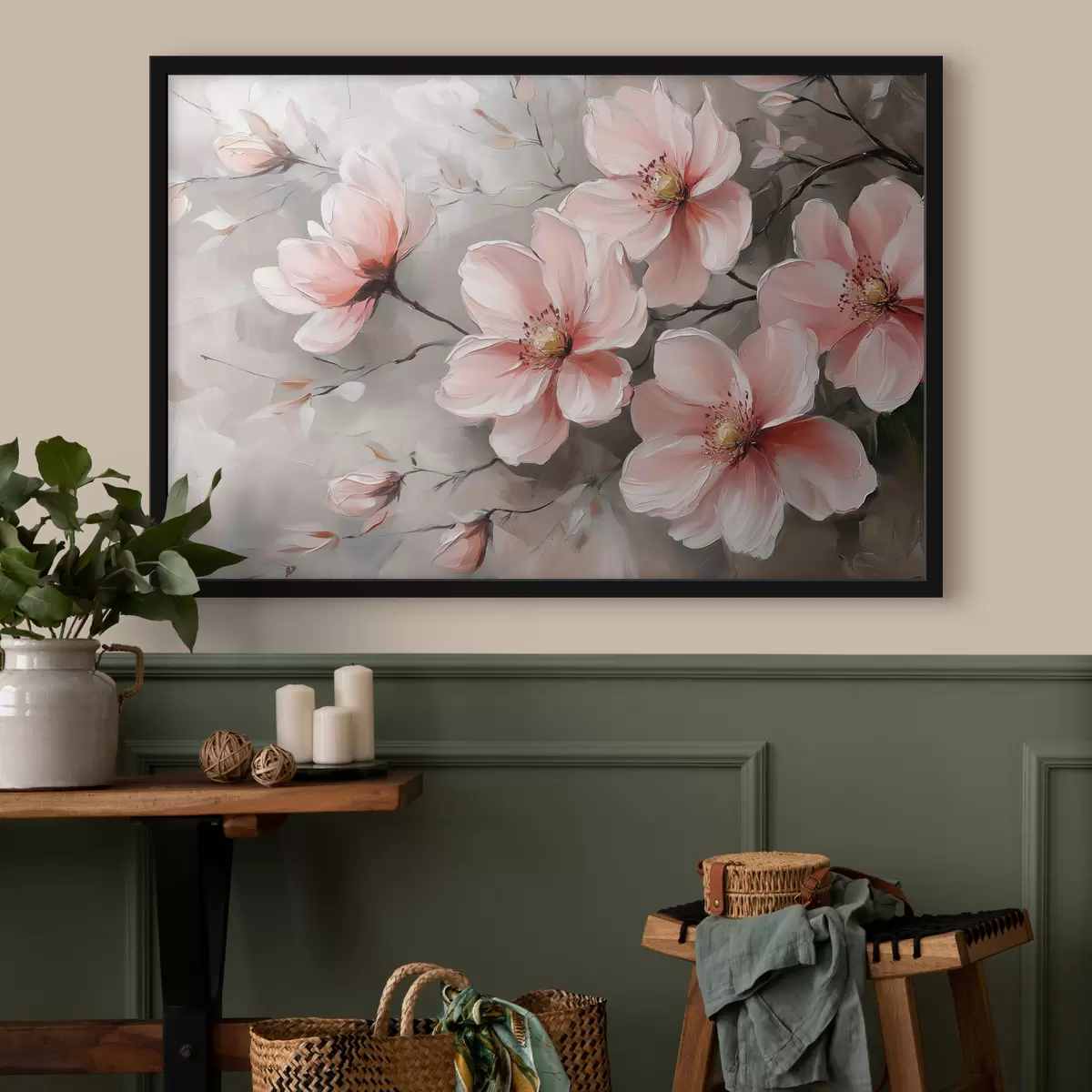 Poster Grandi fiori rosa f42850