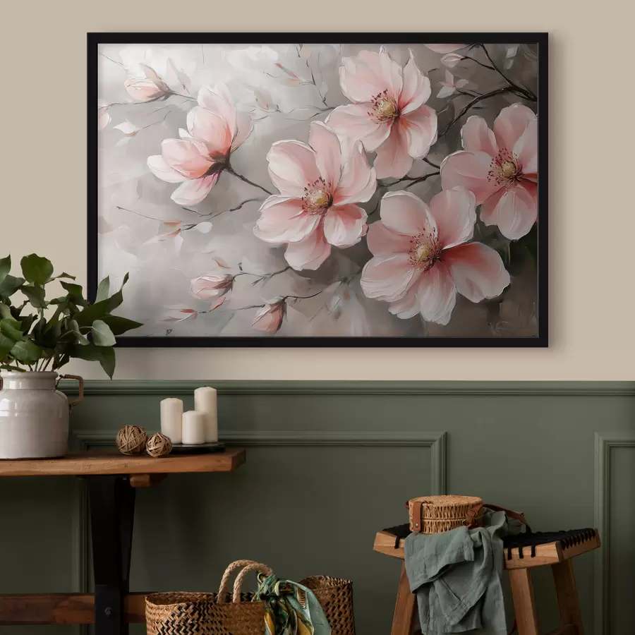 carta da parati Grandi fiori rosa nr. f42850