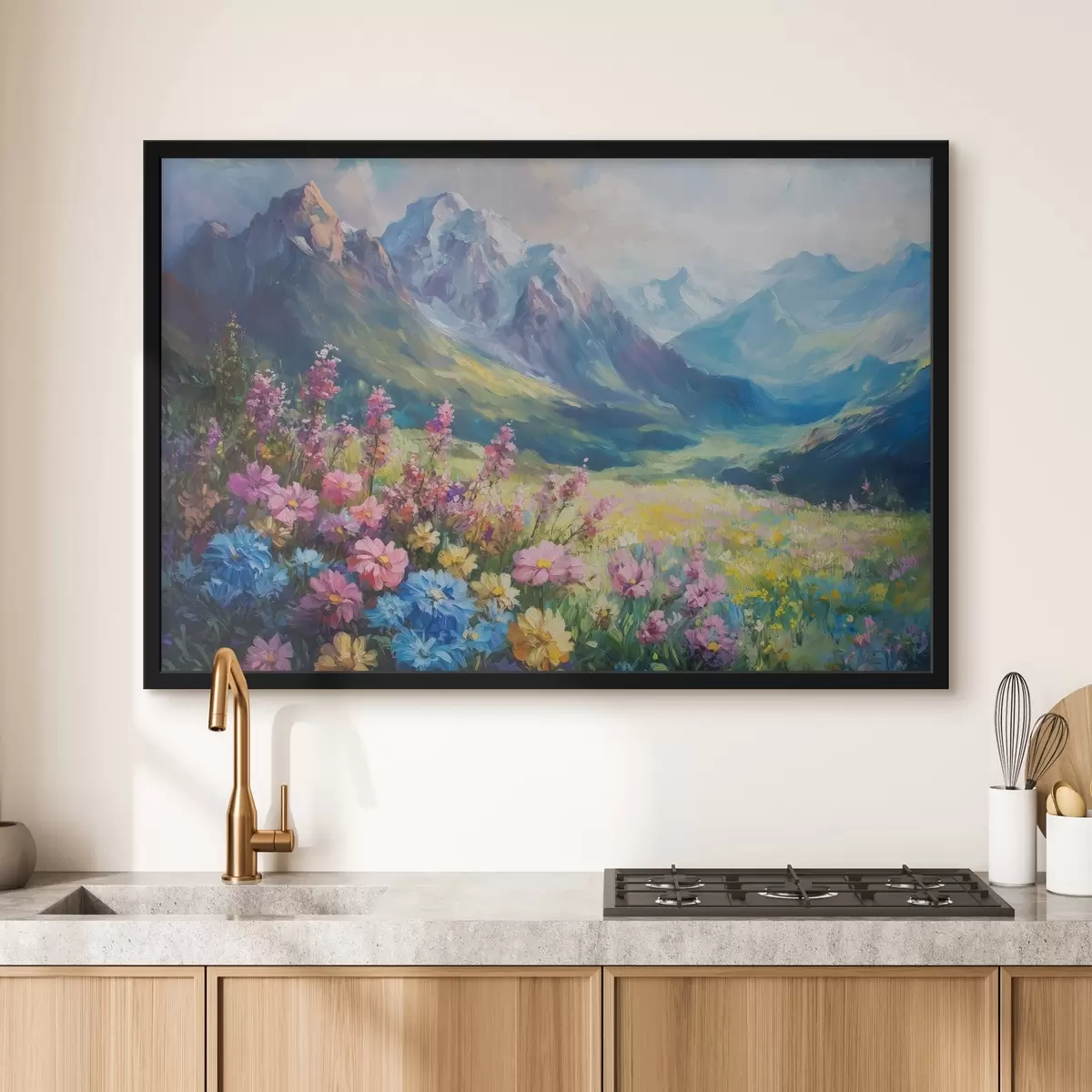 Poster Prato fiorito in montagna f42855