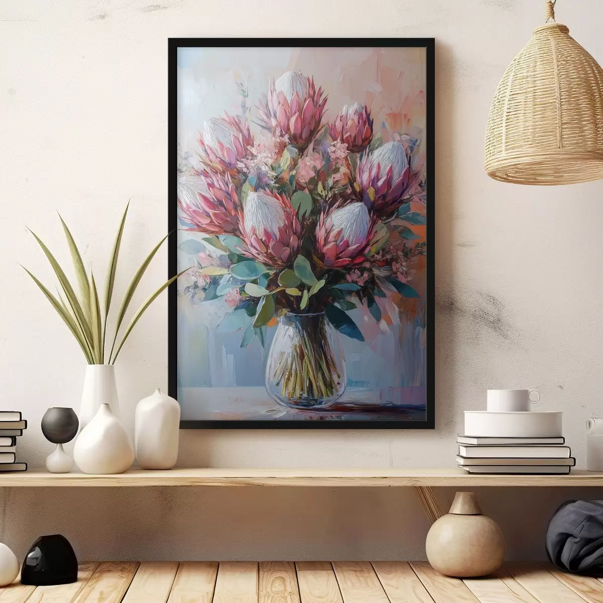Poster Bouquet di fiori nello stile della pittura a olio f42865