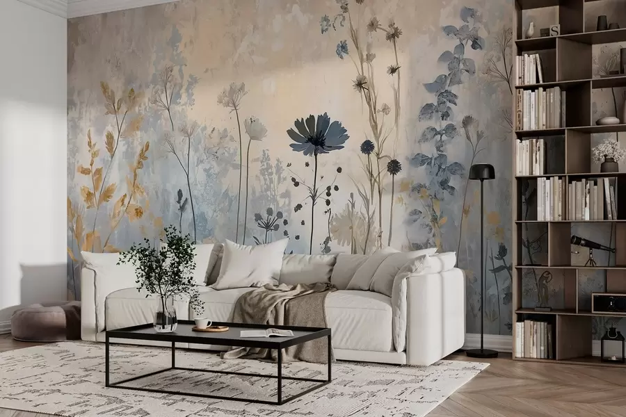 carta da parati Fiori selvatici in modo astratto nr. w03022