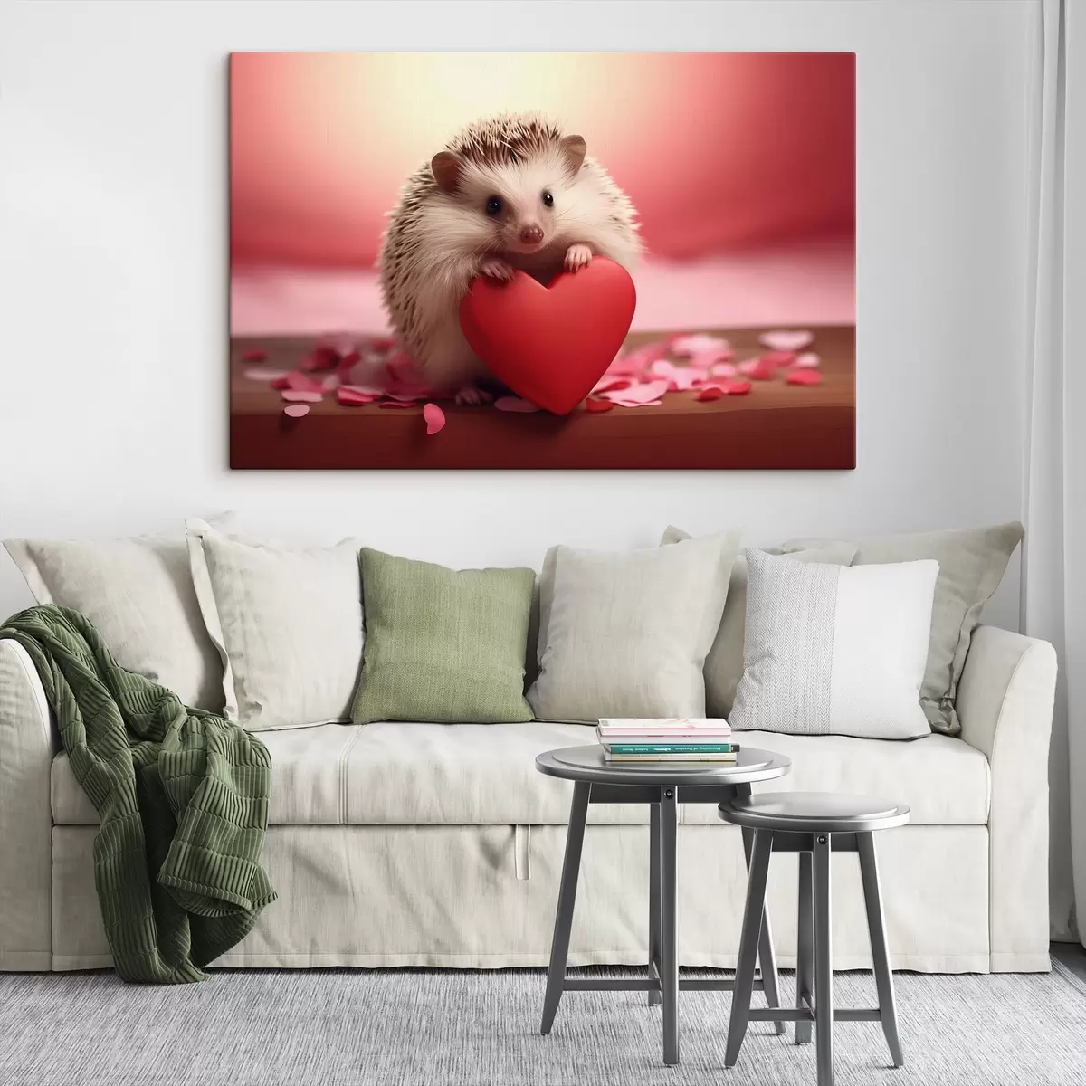 carta da parati Piccolo riccio con un cuore in mano nr. s42867