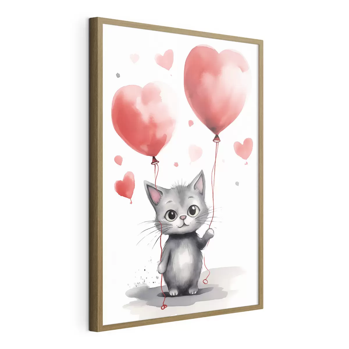 Poster Cuori per il gattino f42871