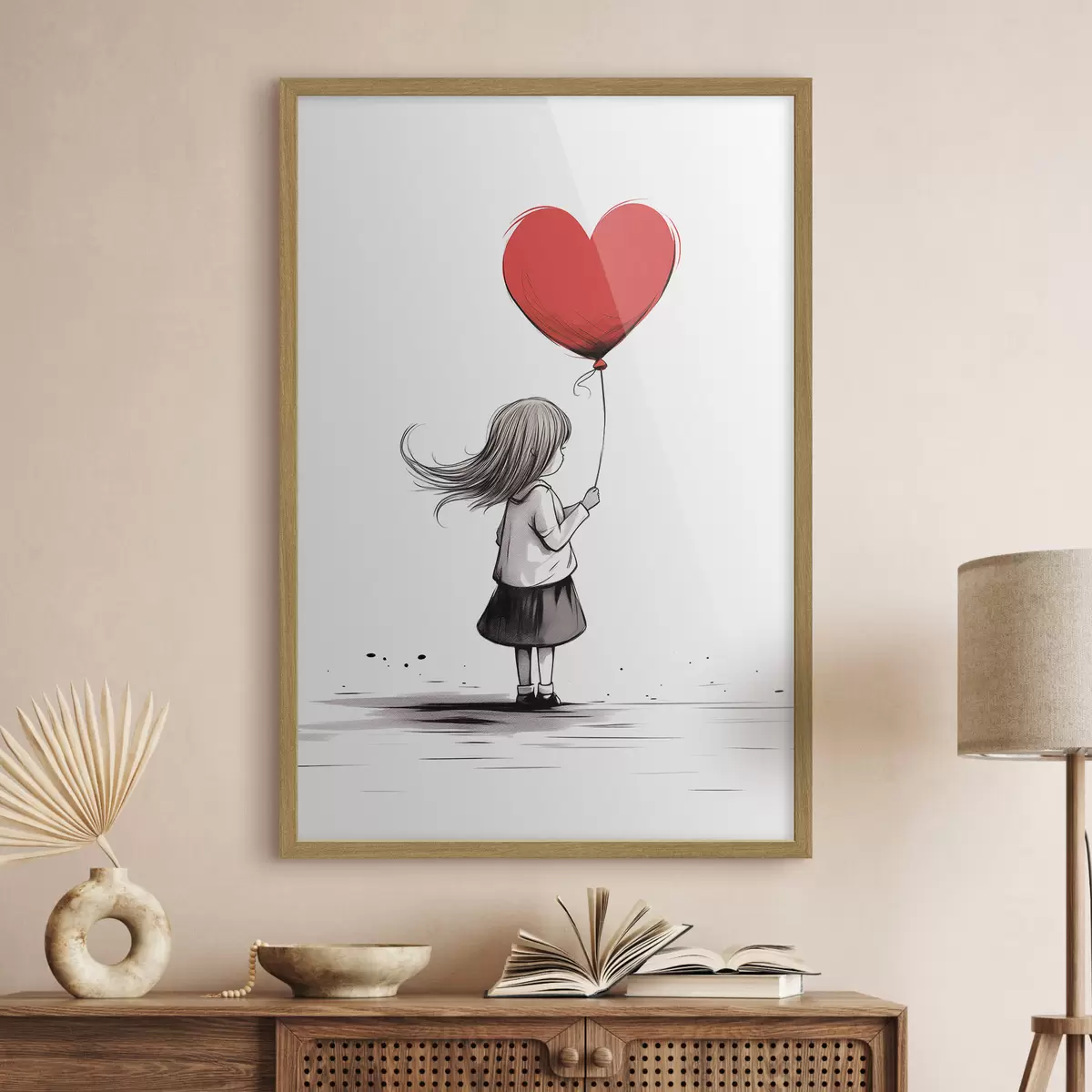 Poster Ragazza con palloncino f42872