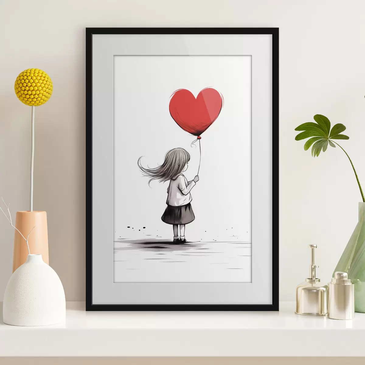 Poster Ragazza con palloncino f42872