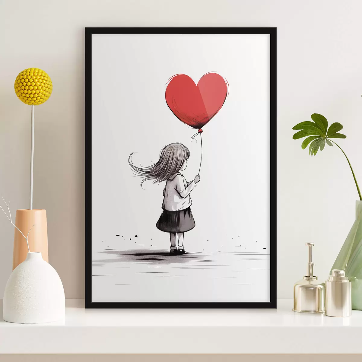 Poster Ragazza con palloncino f42872