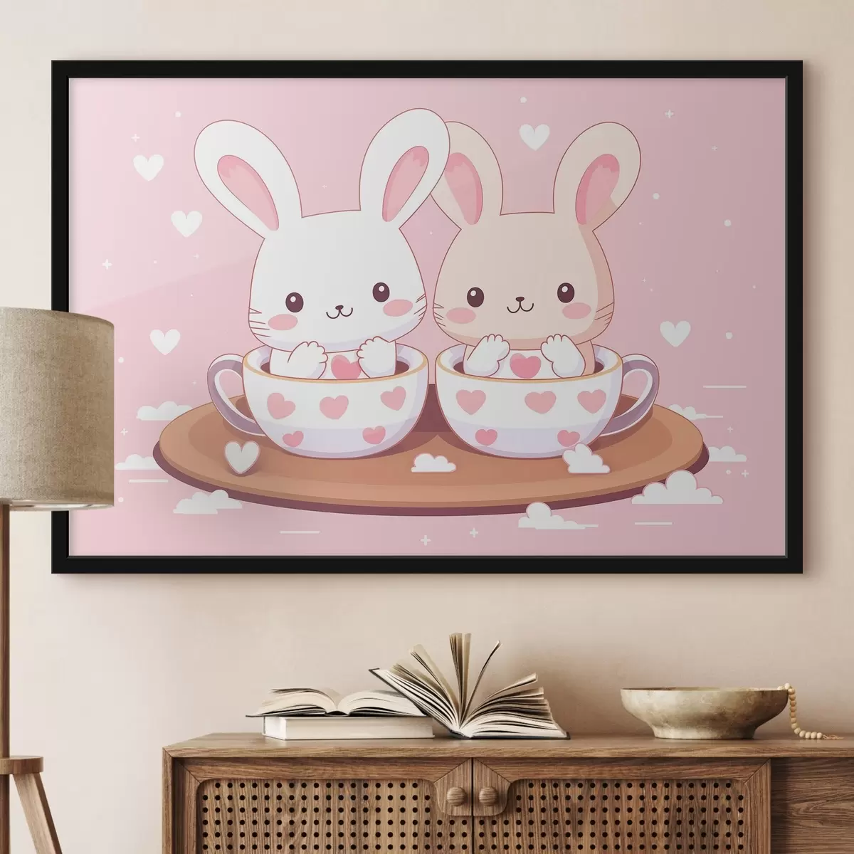 Poster Coniglietti in tazza f42874