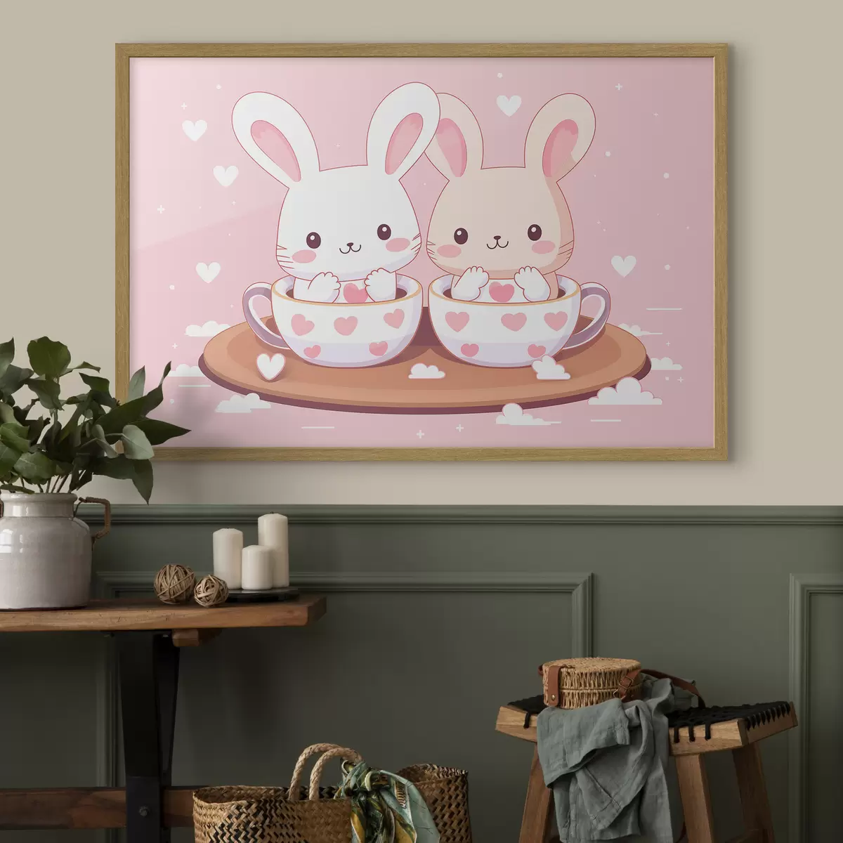 Poster Coniglietti in tazza f42874