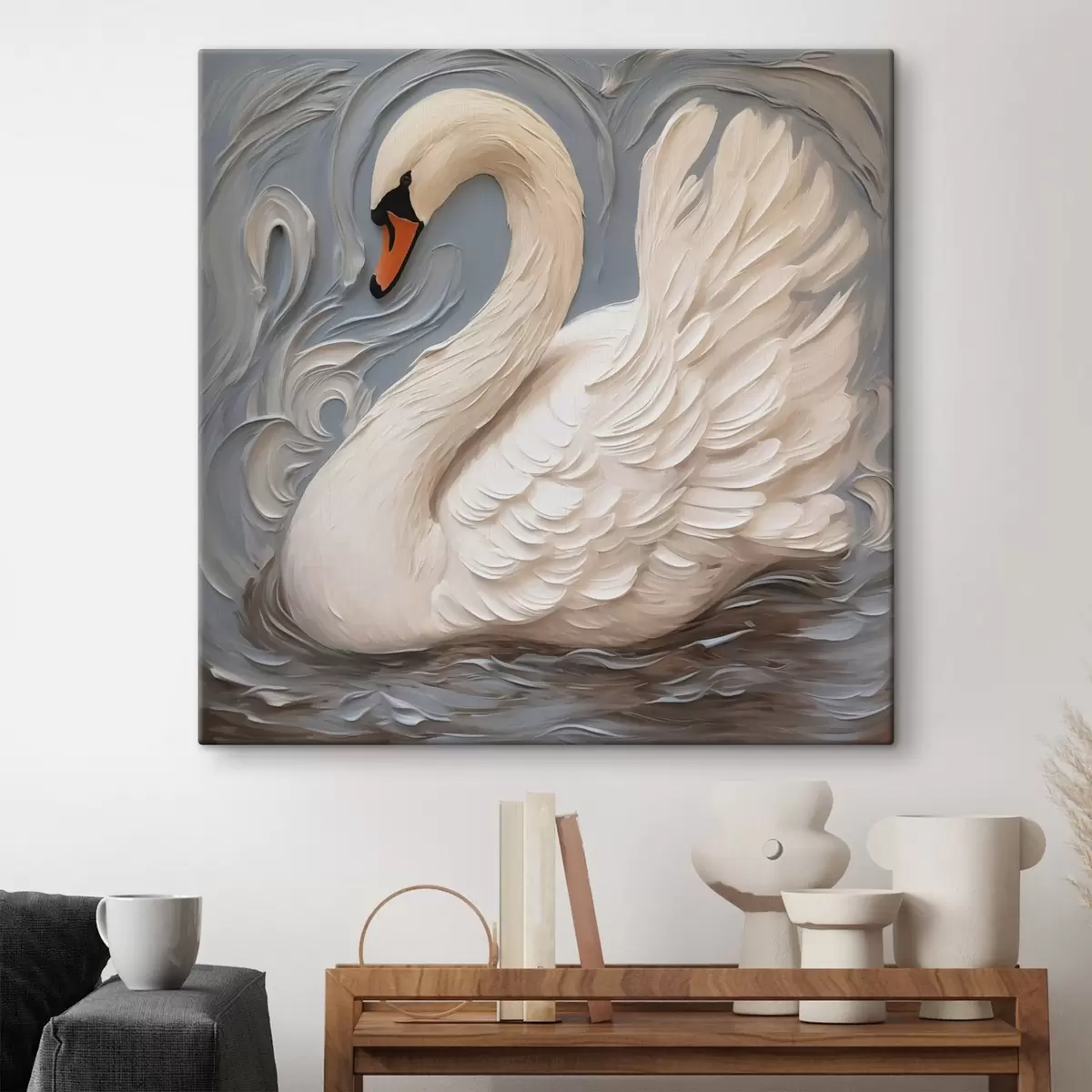 carta da parati Pittura a imitazione del cigno nr. s42829