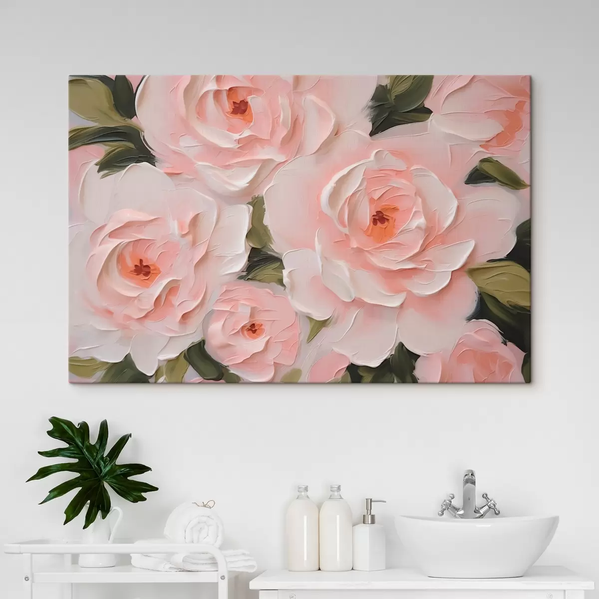 carta da parati Delicate rose ad imitazione della pittura nr. s42831