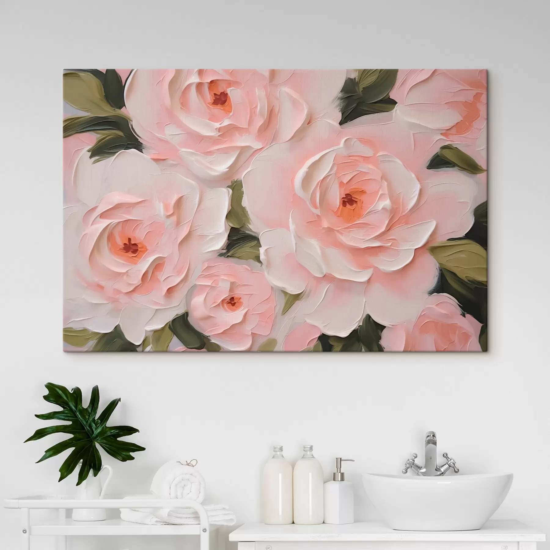 carta da parati Delicate rose ad imitazione della pittura nr. s42831